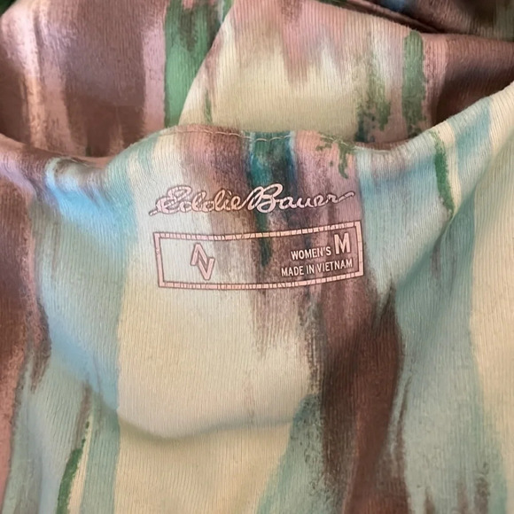 Eddie Bauer women’s dress Medium mini tank shelf bra stretch casual grey green - Picture 6 of 7